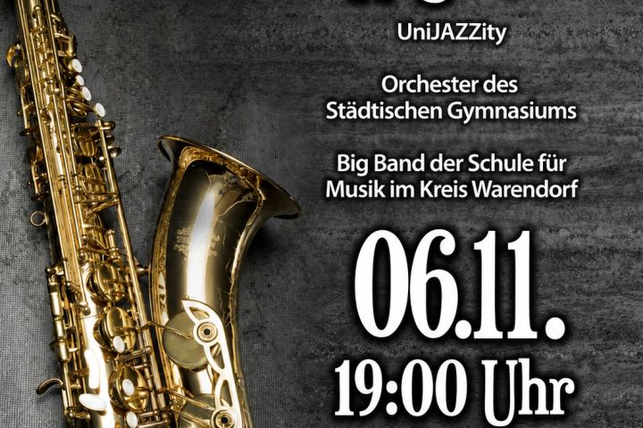 Big Band Night findet im Städt. Gymnasium statt! Nur Abendkasse!