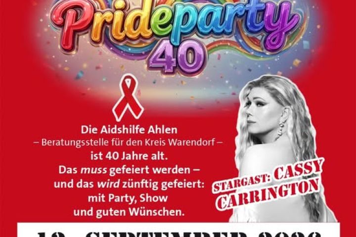 Prideparty - 40 jähriges Jubiläum der Aids Hilfe Ahlen!